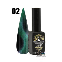 Гель лак котяче око 24D Global Fashion Cateyes № 2